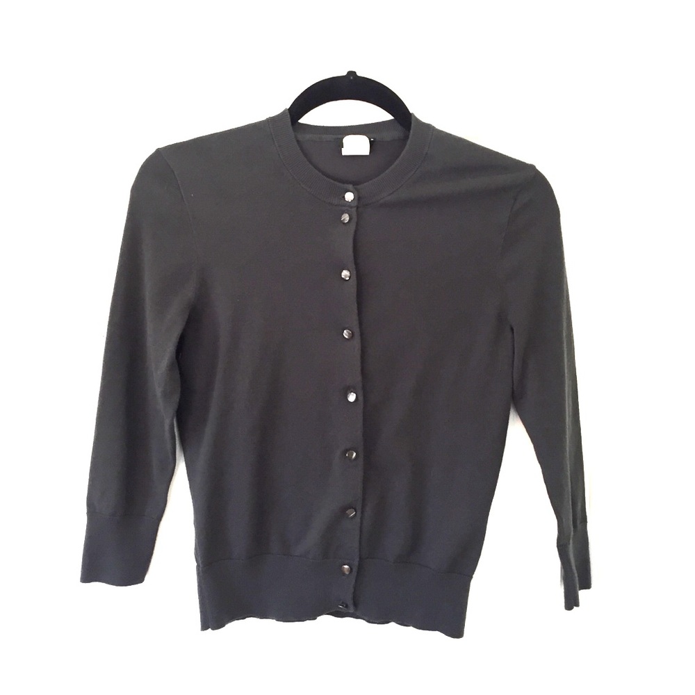 J. CREW Charcoal Cardigan